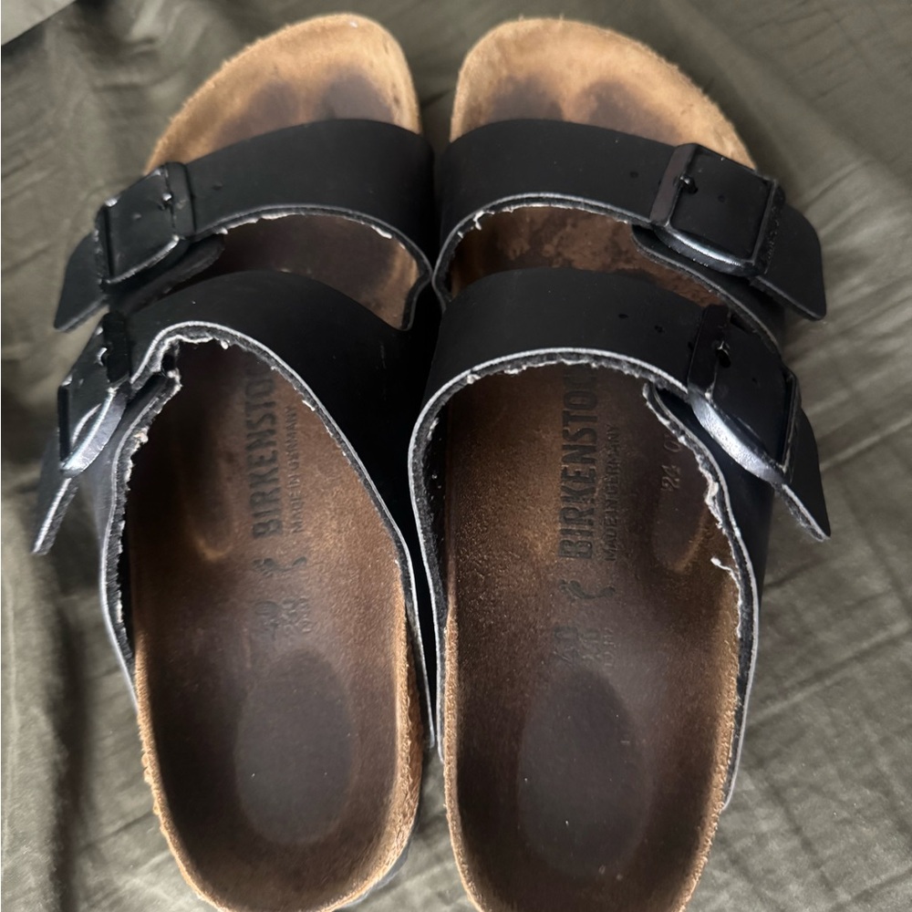 Birkenstock Black Arizona Two-Strap Sandals